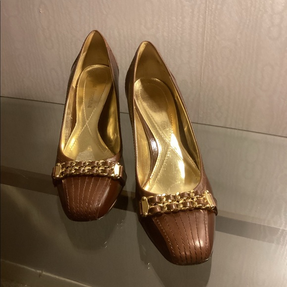 Enzo Angiolini Shoes - ENZO ANGIOLINI CHOCOLATE BROWN LEATHER HEELS SZ 8.5.